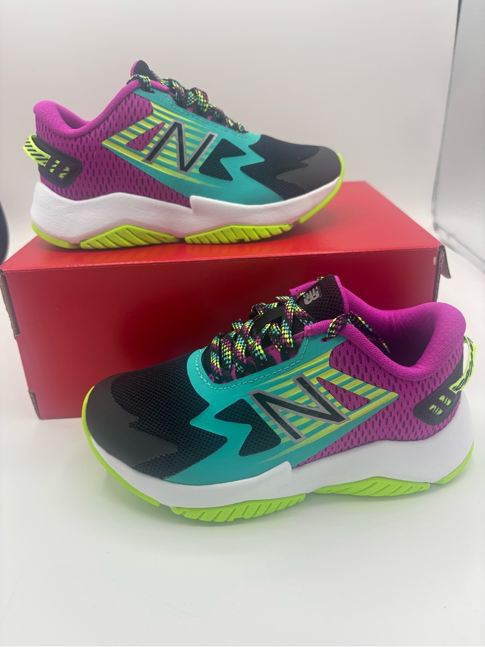 New Balance Rave Run Athletic Sneakers Purple/Teal Size 10.5 Extra wide width